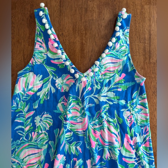 Lilly Pulitzer Camilla Dress SZ S Blue Flare Fancy Fins - Picture 8 of 16